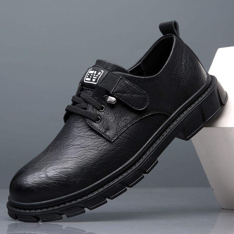 image-Men's Business Casual Breathable British Leather Shoes