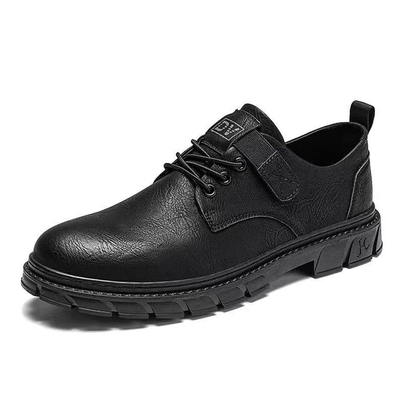 image-Men's Business Casual Breathable British Leather Shoes