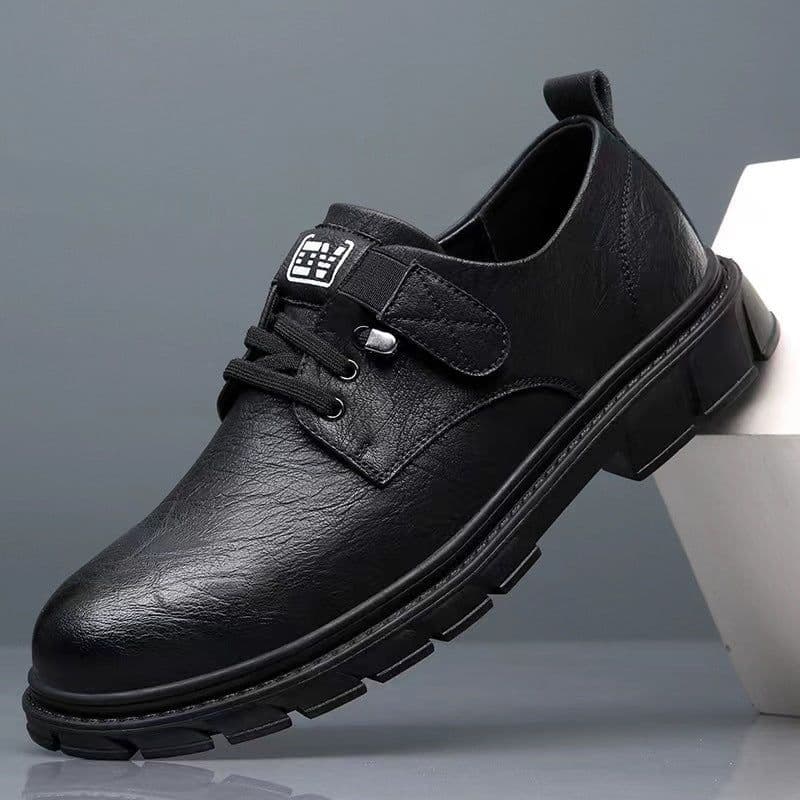 image-Men's Business Casual Breathable British Leather Shoes
