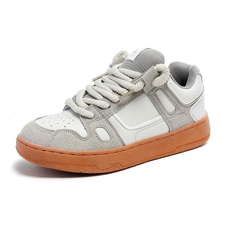 image-Men's Rubber Shoes Casual Fashion Student Platform Sneakers Low Top