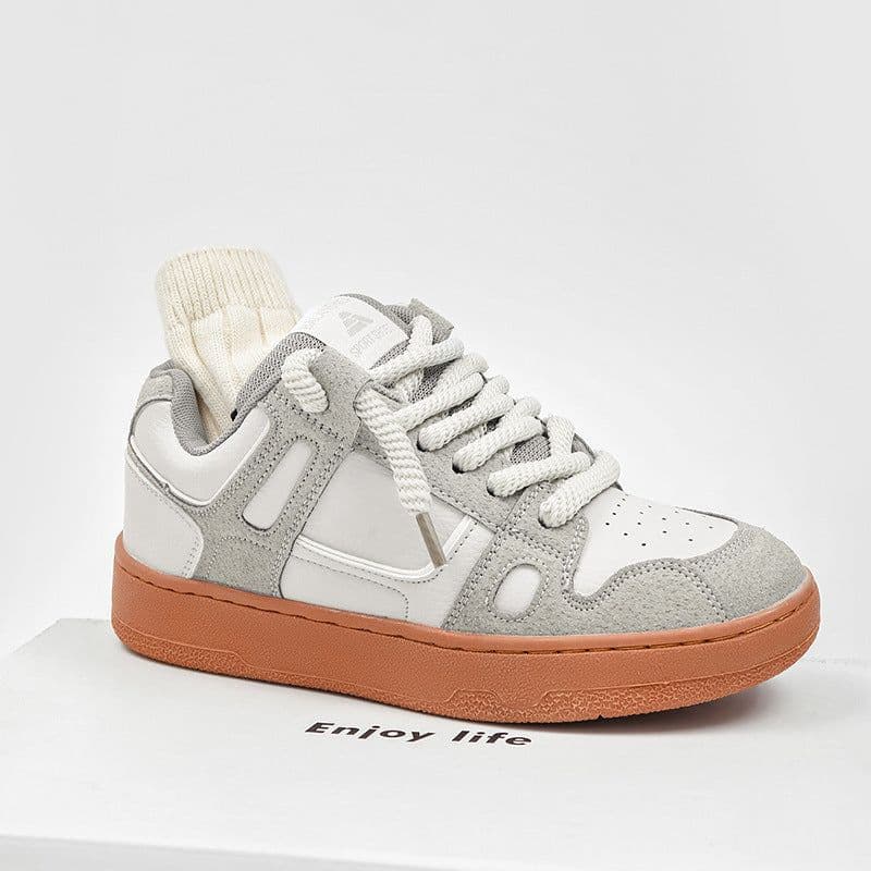 image-Men's Rubber Shoes Casual Fashion Student Platform Sneakers Low Top