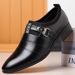 image-Men's Business Korean Version Pointed Casual Shoes