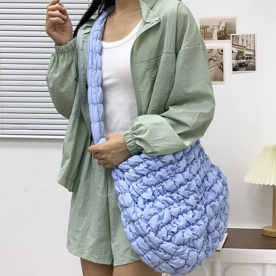 image-Cloud Pleated Crossbody Bag Women's Large Capacity Lightweight