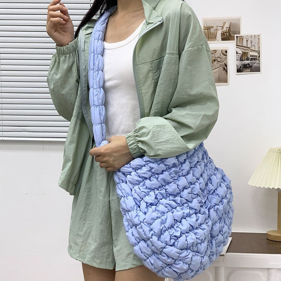 image-Cloud Pleated Crossbody Bag Women's Large Capacity Lightweight