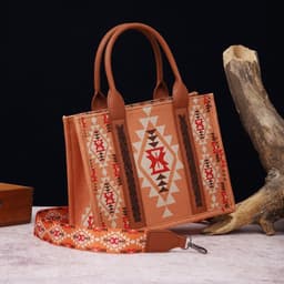 image-Cotton And Linen Printed Women's One Shoulder Portable Messenger Bag