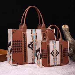 image-Cotton And Linen Printed Women's One Shoulder Portable Messenger Bag