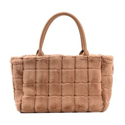 image-Sweet Small Square Bag Plush Plaid Portable Women