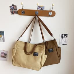 image-New Women's Canvas Casual Retro Large Capacity Multi-layer Women's Messenger Bag