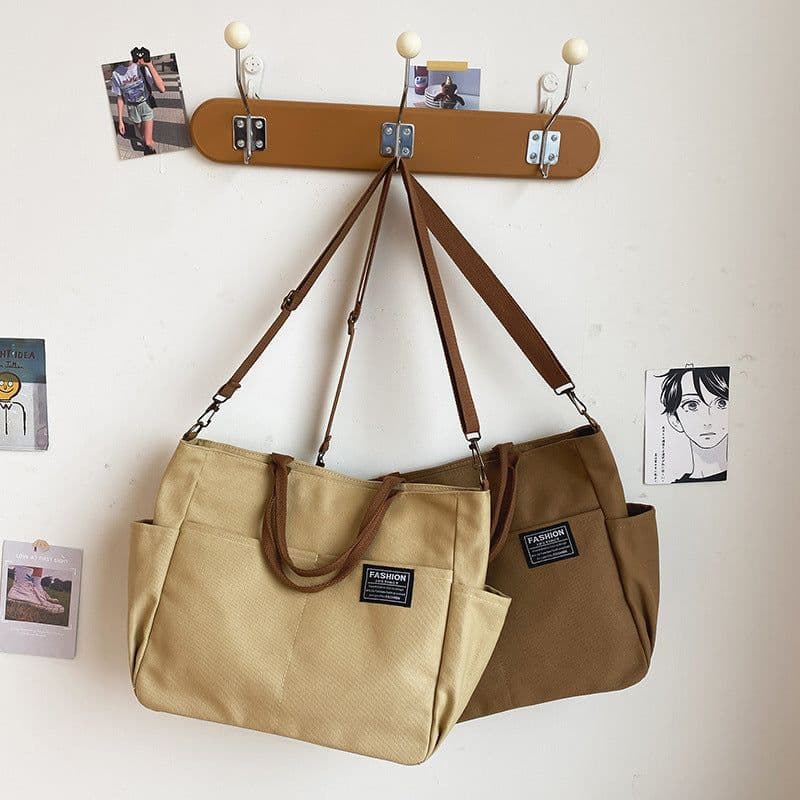 image-New Women's Canvas Casual Retro Large Capacity Multi-layer Women's Messenger Bag