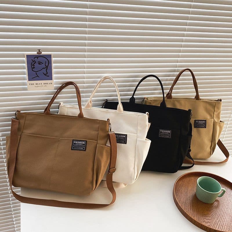 image-New Women's Canvas Casual Retro Large Capacity Multi-layer Women's Messenger Bag