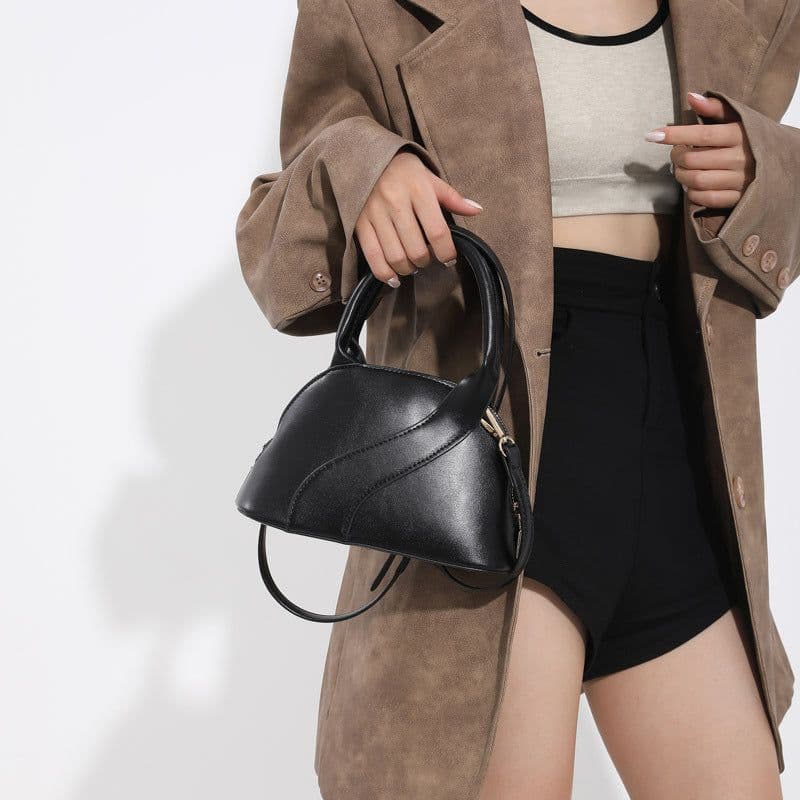 image-Textured Special-interest Design Shell Bag Handbag