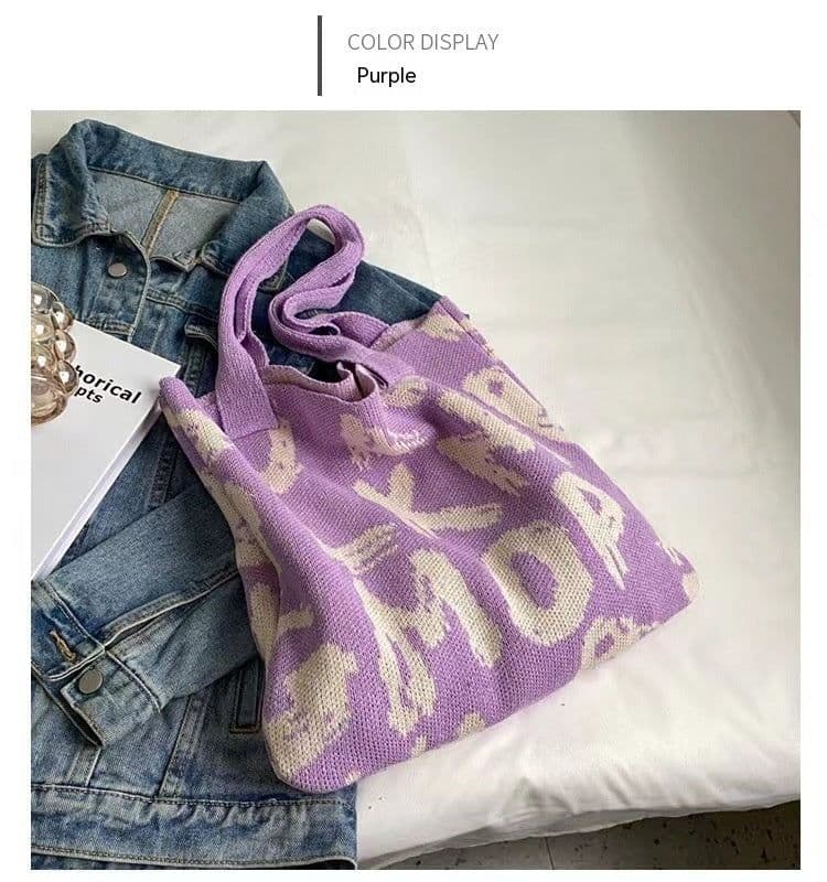 image-New Knitted Fashion Shoulder Bag Large Capacity