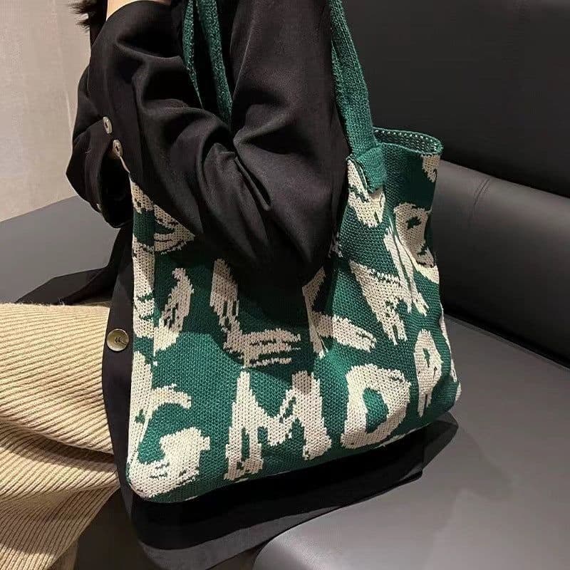 image-New Knitted Fashion Shoulder Bag Large Capacity