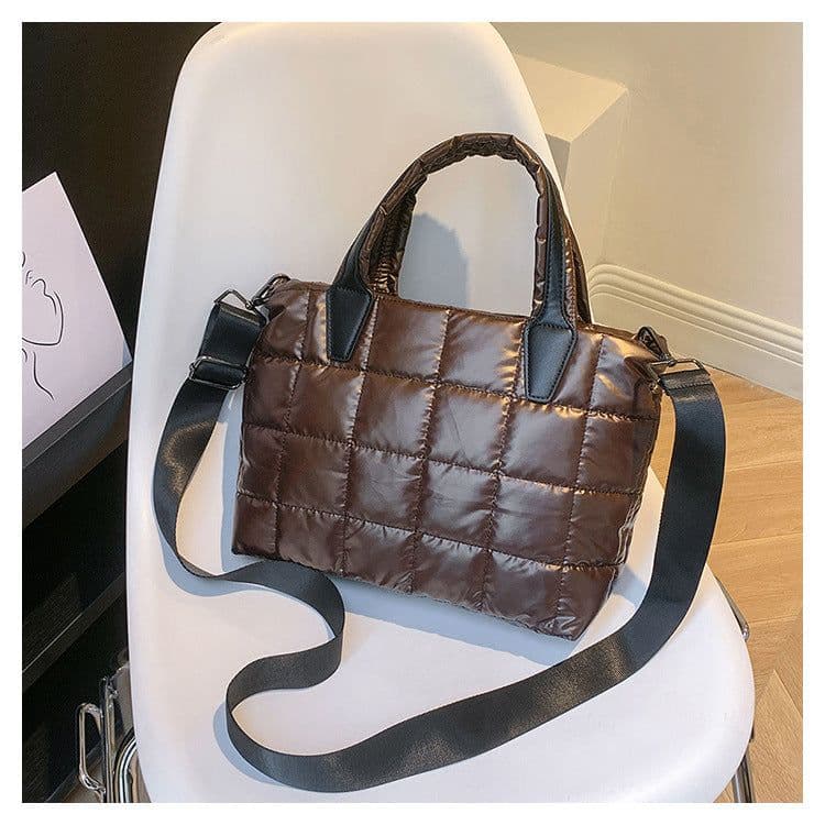 image-Large Capacity Women's Shoulder Crossbody Cotton Jacket Bag