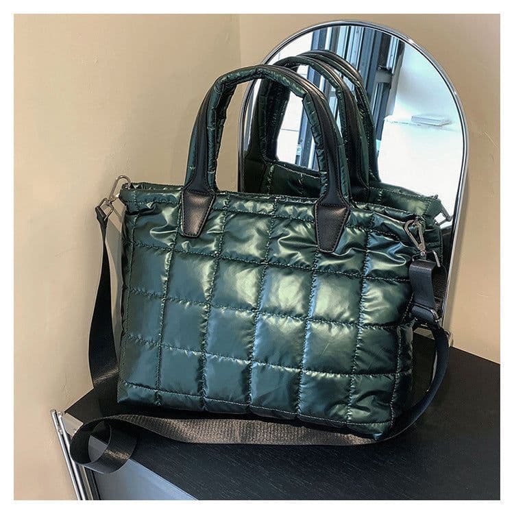 image-Large Capacity Women's Shoulder Crossbody Cotton Jacket Bag