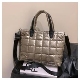 image-Large Capacity Women's Shoulder Crossbody Cotton Jacket Bag
