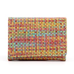 image-New Straw PU Folding Wallet Women's Mini Ultra-thin Fashion All-matching