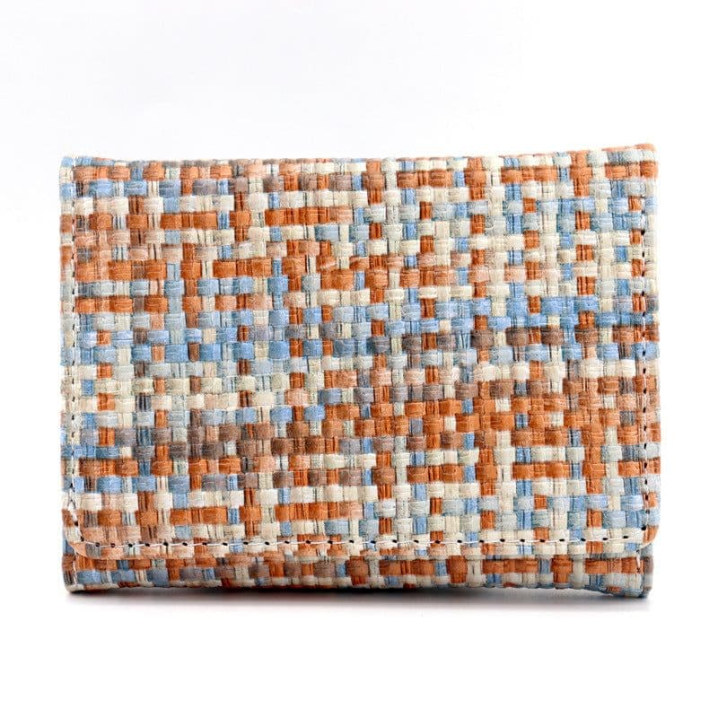 image-New Straw PU Folding Wallet Women's Mini Ultra-thin Fashion All-matching