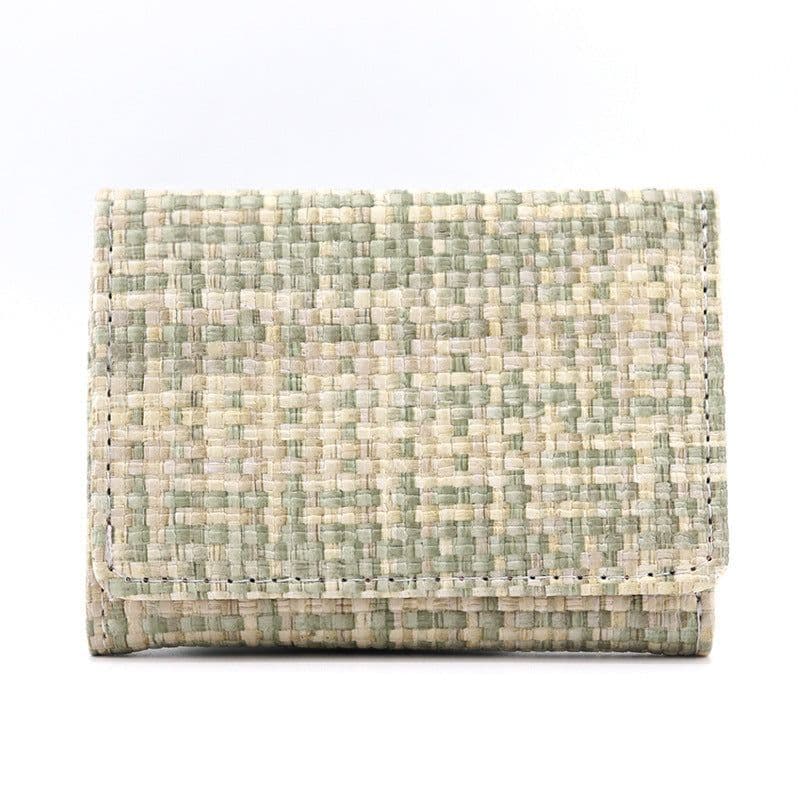 image-New Straw PU Folding Wallet Women's Mini Ultra-thin Fashion All-matching