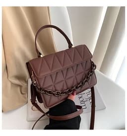 image-Trendy Simple Textured Shoulder Messenger Bag