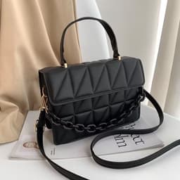 image-Trendy Simple Textured Shoulder Messenger Bag