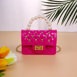 image-Women's Fashion Pearl Hand Shoulder Messenger Bag