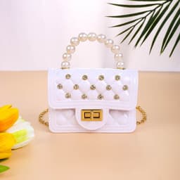 image-Women's Fashion Pearl Hand Shoulder Messenger Bag