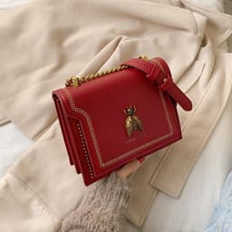 image-Summer New Chain Retro Bee Shoulder Portable Messenger Bag