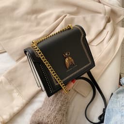 image-Summer New Chain Retro Bee Shoulder Portable Messenger Bag