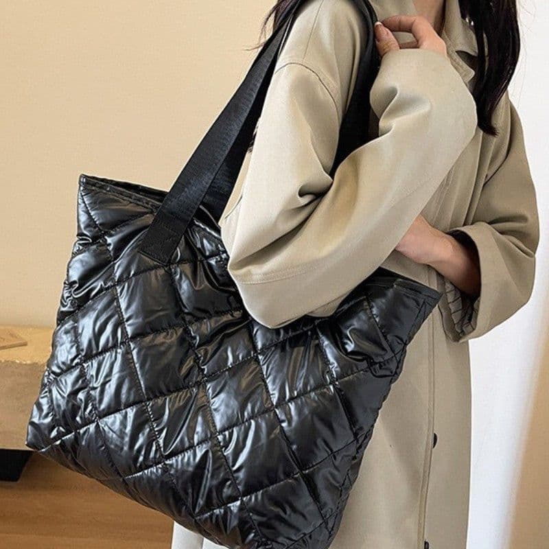 image-Large Capacity Rhombus One Shoulder Women Bag