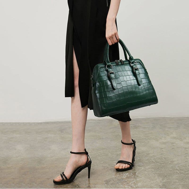 image-Genuine Leather Handbag Women's Fashion Cattle Leather Bag