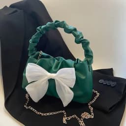 image-Women's New Fashionable High-grade Chain Cute Bow Shoulder Messenger Bag