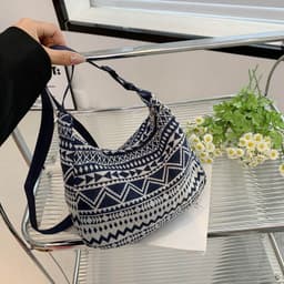 image-Large Capacity Canvas Bag New Fashion Commuter Women
