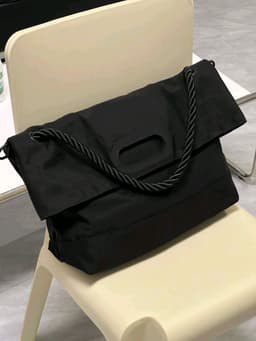 image-Nylon One-shoulder Crossbody Messenger Bag New College Students Class Large Capacity Totes