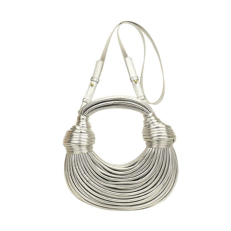 image-Instafamous Metal Noodles Underarm Bag Fashion Shiny Surface