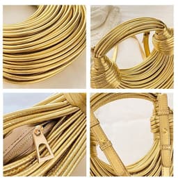 image-Instafamous Metal Noodles Underarm Bag Fashion Shiny Surface