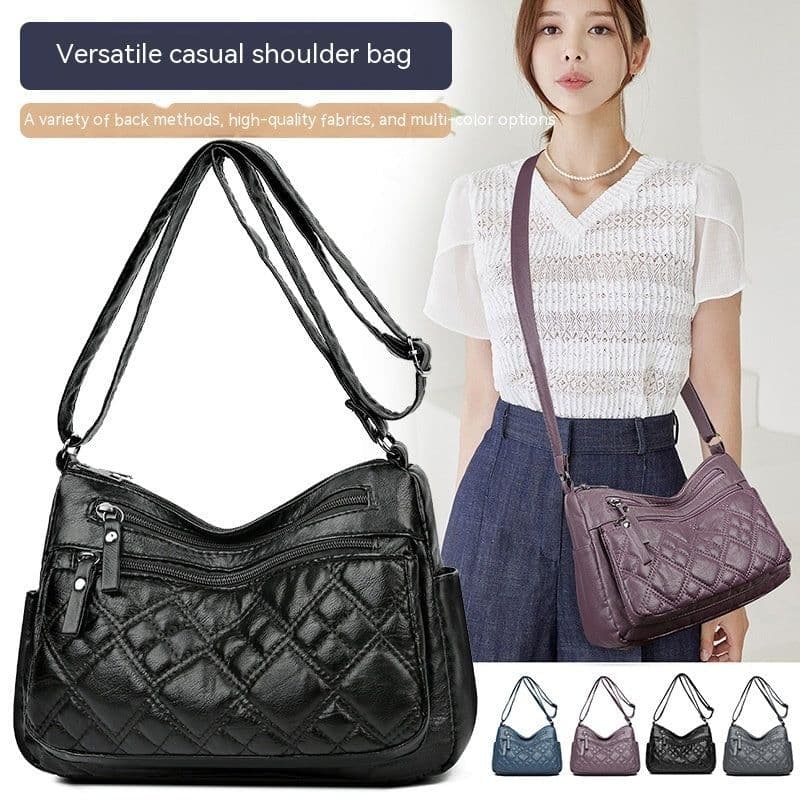 image-Western Style All-matching Women's Cross-body Bag Multi-layer Large Capacity