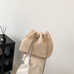 image-Summer Leopard Print Women's Fashion Woven Crossbody Chain Shoulder Bag