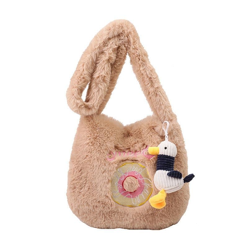 image-Donut Plush Casual Cute Crossbody Bag For Women