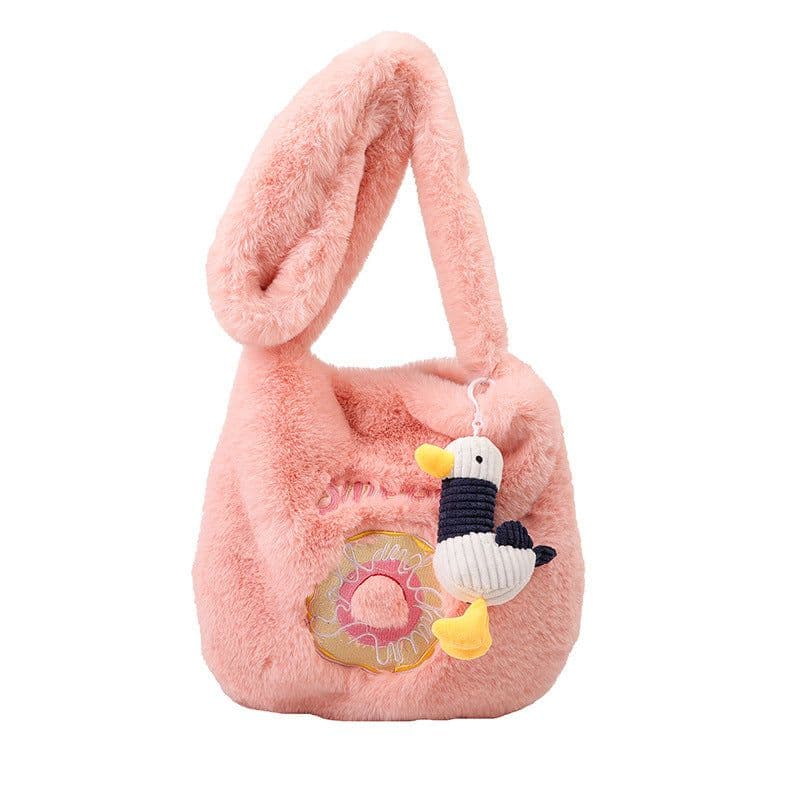 image-Donut Plush Casual Cute Crossbody Bag For Women
