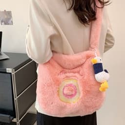 image-Donut Plush Casual Cute Crossbody Bag For Women