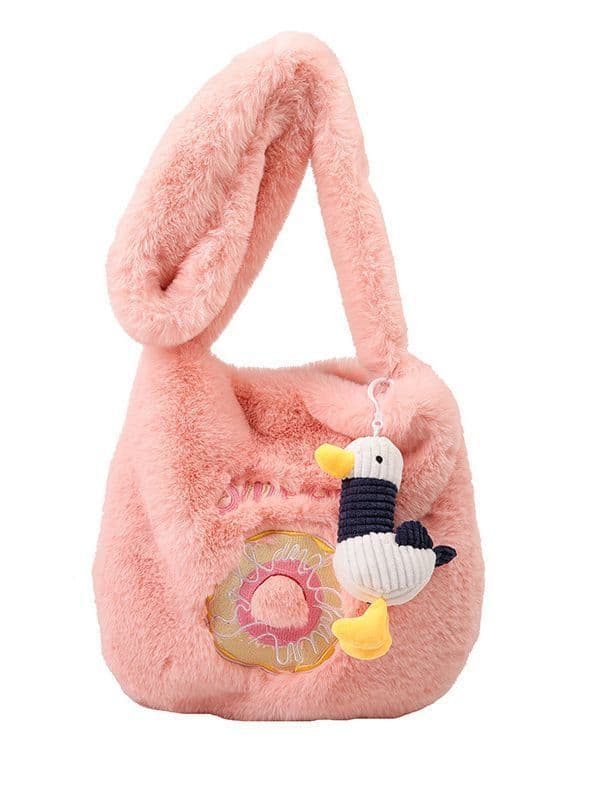 image-Donut Plush Casual Cute Crossbody Bag For Women
