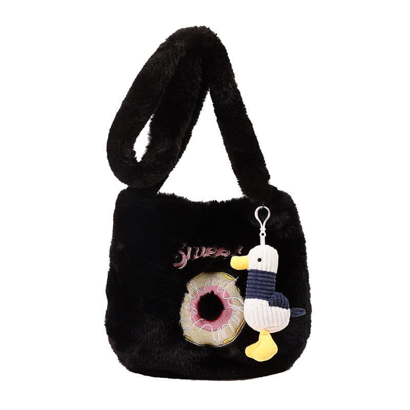 image-Donut Plush Casual Cute Crossbody Bag For Women