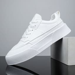 image-Men's Leisure Sports White Running Shoes