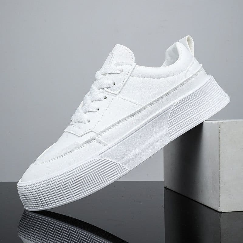 image-Men's Leisure Sports White Running Shoes