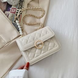 image-Diamond Chain Shoulder Crossbody Bag