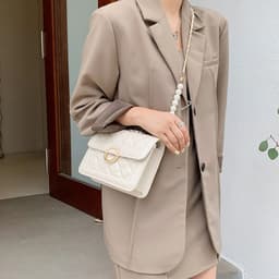 image-Diamond Chain Shoulder Crossbody Bag