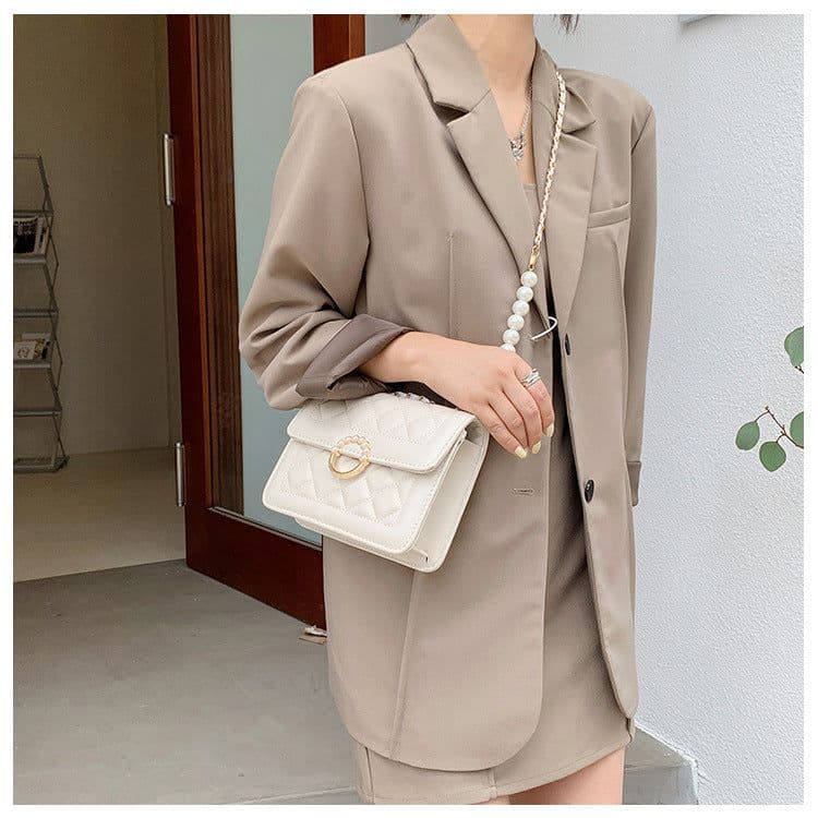 image-Diamond Chain Shoulder Crossbody Bag
