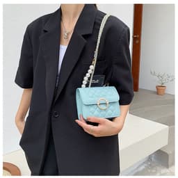 image-Diamond Chain Shoulder Crossbody Bag