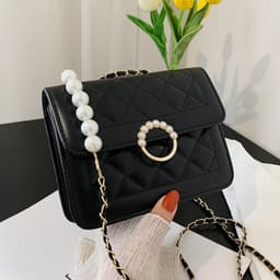 image-Diamond Chain Shoulder Crossbody Bag